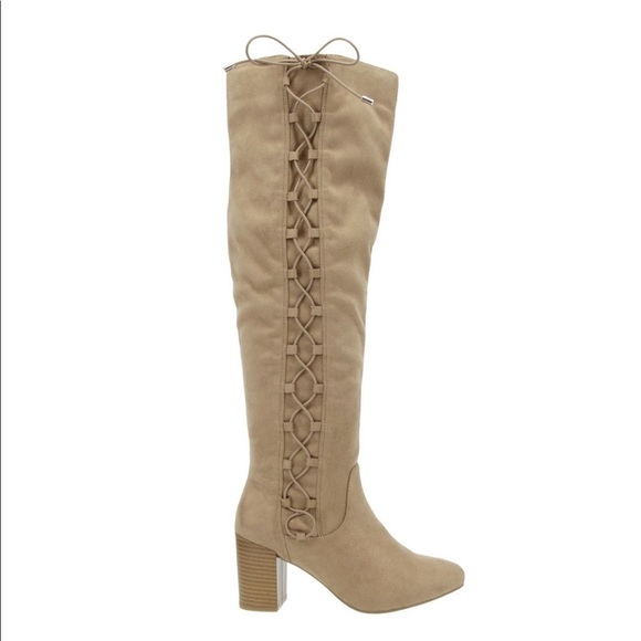 Boots Sugar Macon Tall Over The Knee Heeled Women’s Boots - Picture 1 of 6